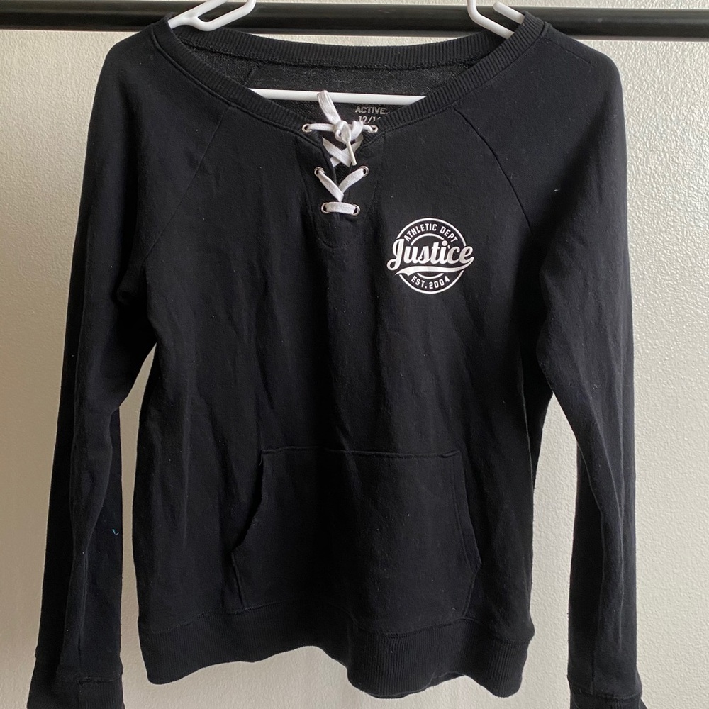 Black justice top for girls.